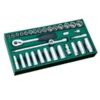 Khay tuýp lục giác 3/8" 33 chi tiết (hệ mét)