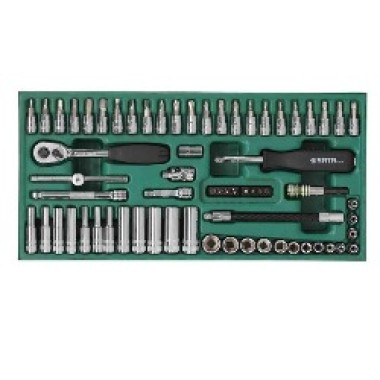Khay tuýp lục giác 1/4" 66 chi tiết (hệ mét) Khay tuýp lục giác 1/4" 66 chi tiết (hệ mét)