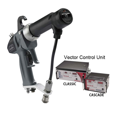Súng phun sơn tĩnh điện Vector AA90 Cascade Súng phun sơn tĩnh điện Vector AA90 Cascade