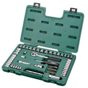 Bộ đầu tuýp 65 chi tiết 1/4" & 3/8" (hệmét/inch)