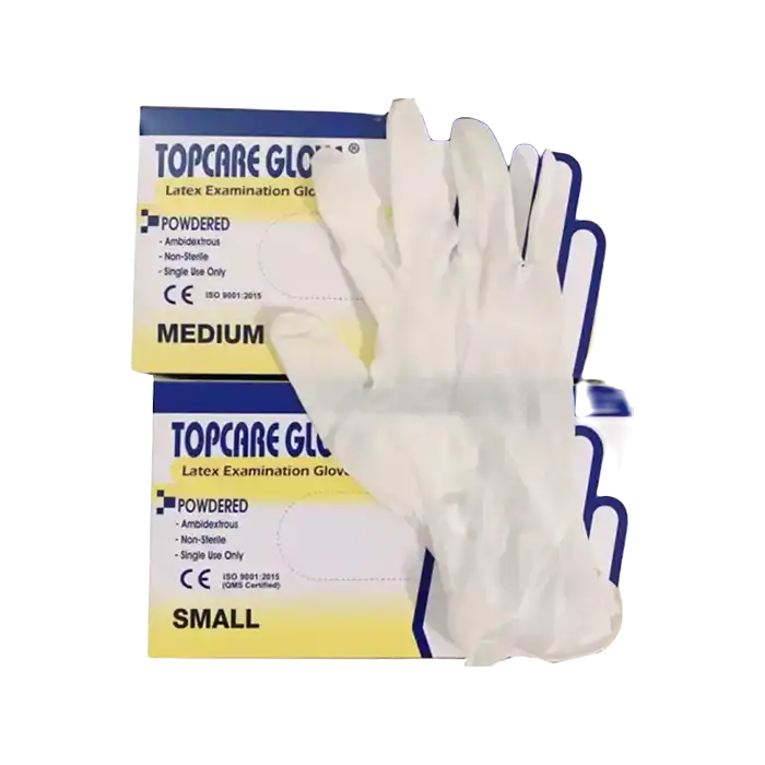 bl023255-gang-tay-cao-su-y-te-dung-mot-lan-hop-50-doi-mau-trang-topcare-glove Găng tay cao su y tế, dùng một lần hộp 50 đôi màu trắng, Topcare Glove - Ảnh 1
