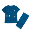 Bộ đồng phục y tế mùa hè, cotton lạnh Hàn Quốc xanh dương - Ảnh 1