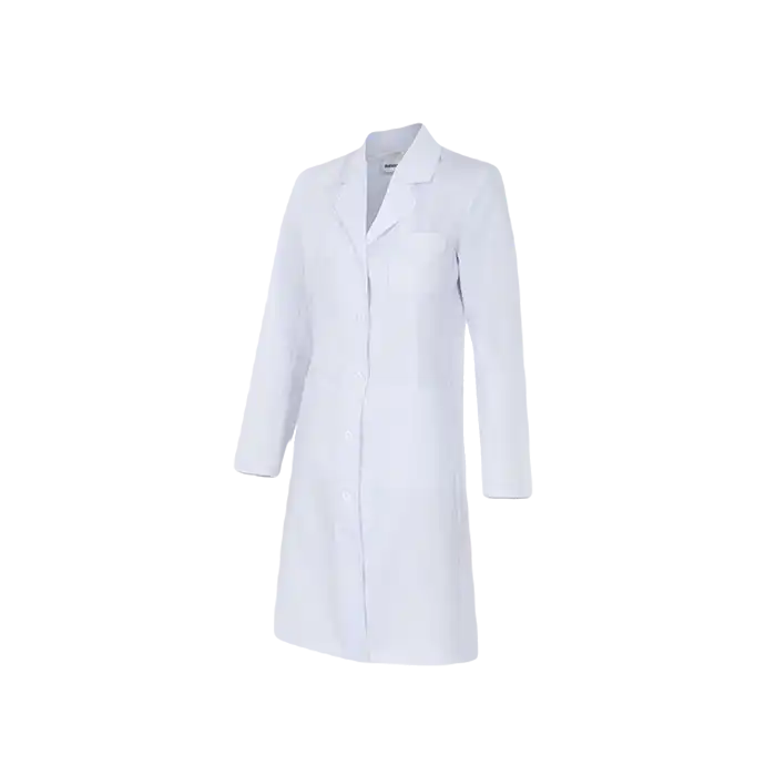bl023975-ao-bac-si-nu-chum-mong-mau-trang-chat-lieu-cotton-lanh Áo bác sĩ nữ chùm mông, màu trắng cotton lạnh - Ảnh 1