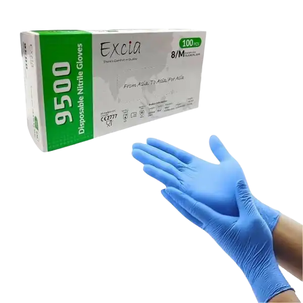 bl030036 gang tay dung mot lan excia nitrile 9500 mau xanh size l 100 cai hop excia photo bl030036 gang tay dung mot lan excia nitrile 9500 mau xanh size l 100 cai hop excia