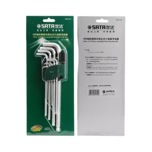 Bộ lục giác tay cầm dài, STA-107-170 (9 chi tiết/ bộ), Sata - Ảnh 1