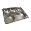 Khay ăn, SUS304 5 ngăn KT29x22x4cm - Ảnh 1