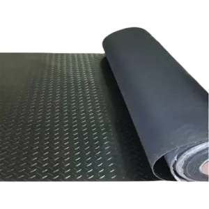 Cao su chống trượt, vân quả trám màu đen W1.2mxD5mm - Ảnh 1