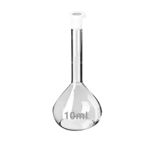 Bình định mức, PN: 2030100004606 trắng có nút A 10ml, Genlab - Ảnh 1