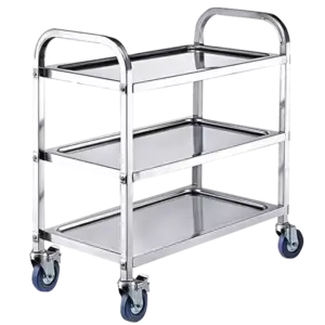 Xe đẩy thức ăn, 3 tầng tải trọng 80kg KT80x45x90cm - Ảnh 1