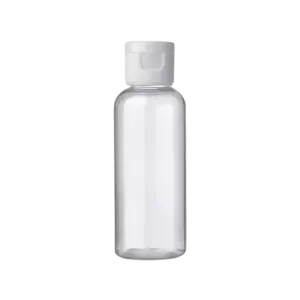 bl017641 chai nhua pet trong suot 100ml hinh tru tron nap van xoan mau trang