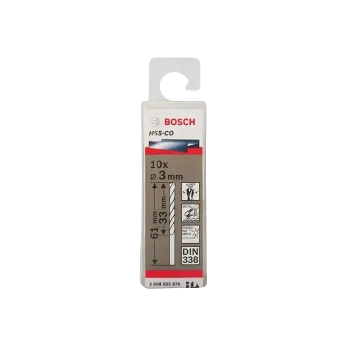 bl025169 bo mui khoan sat va inox pn 2608585876 hss co din 338 d3mm 10 cai hop bosch photo bl025169 bo mui khoan sat va inox pn 2608585876 hss co din 338 d3mm 10 cai hop bosch