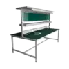 bl031370 ban thao tac khung thep son tinh dien mat ban inox 304 co den va o cam kt1200x1000x800mm