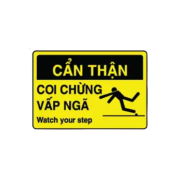 bl032322 bien canh bao can than coi chung vap nga mau vang kt20x29x60cm photo bl032322 bien canh bao can than coi chung vap nga mau vang kt20x29x60cm
