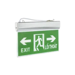 bl041612 den led exit loi thoat hiem 1 mat mui ten chi ben phai cd01 40x2022w gom tem kiem dinh pccc rang dong