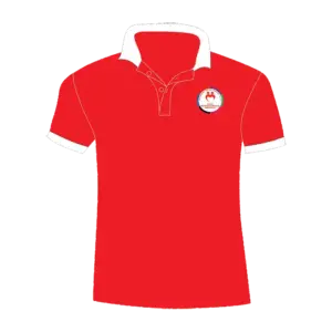 bl002516 ao phong dong phuc tinh nguyen vien size m vai lacoste mau do 85 cotton 15 pe