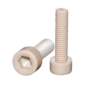 Ốc lục giác, bằng nhựa peek chống tĩnh điện M4x8mm đầu phi 7.5 - Ảnh 1