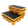 bl012702 pallet nhua hdpe chong tran mau vang den kt675x675x150mm spl 686815 linki